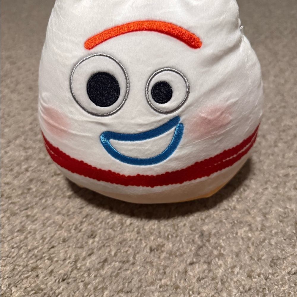 Squishmallows White Plush with Red and Blue Accents